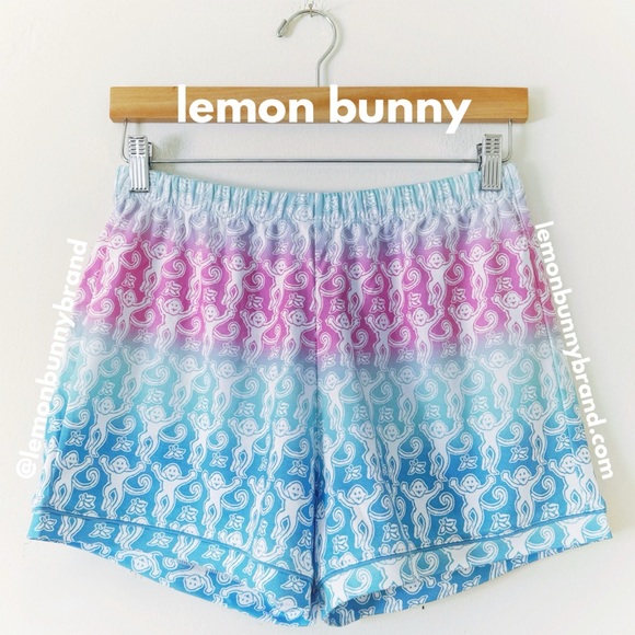 Roller Rabbit Ombre Monkey Polo Pajamas in Multi Cotton Candy Skies Size S NWT - Picture 11 of 17